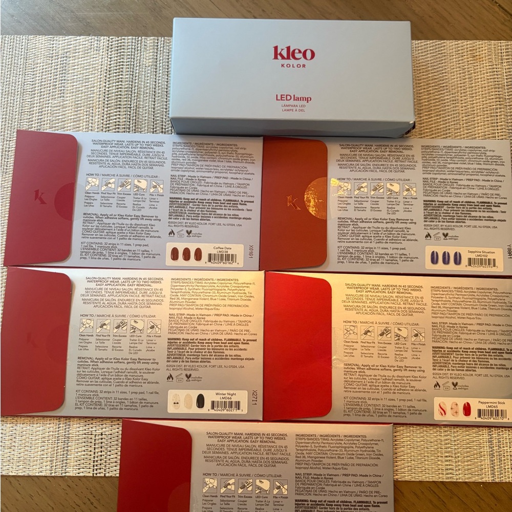 Kleo kolor LED Lamp and 5 LED nail sets